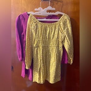 Wonder Nation Yellow and Purple Kids Dress Set